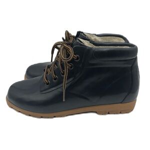 Daniel Green Women's Leather Lace Up Rubber Boots